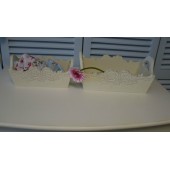 Dressing Table Tray for Make Up Set of 2 Shabby Chic Vintage Rose in Light Cream